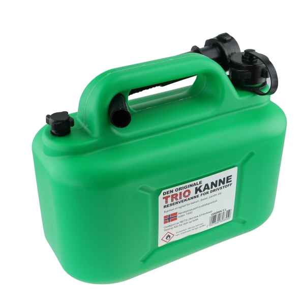 Bensinkanne Trio 5ltr. Plast Grønn