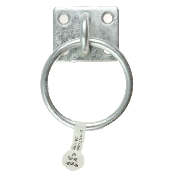 Ringplate varmgalv. 8mm x 70mm løs ring