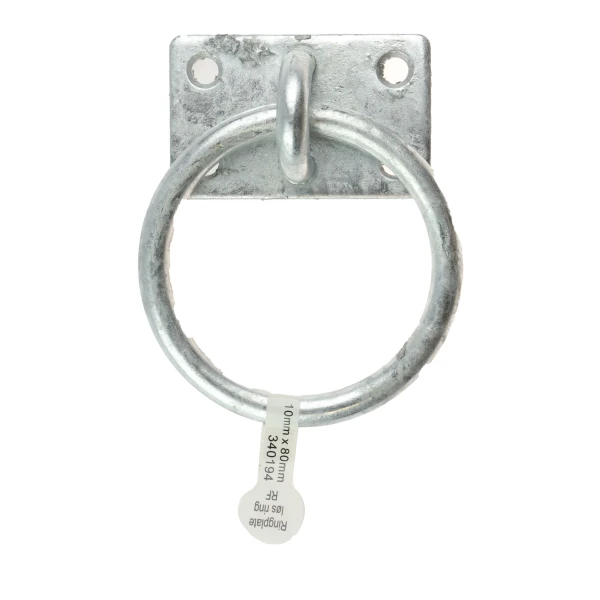 Ringplate varmgalv. 10mm x 80mm løs ring