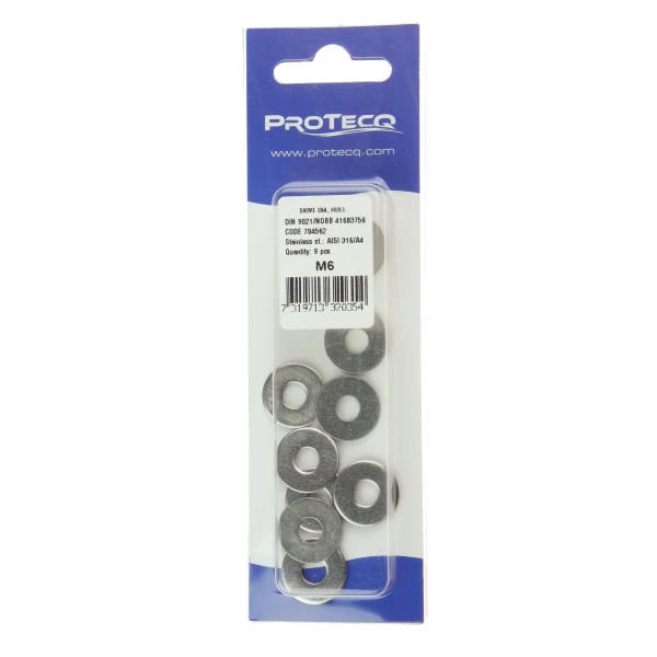 Skive A4 DIN 9021 hull 6mmx19mm ( 9stk)