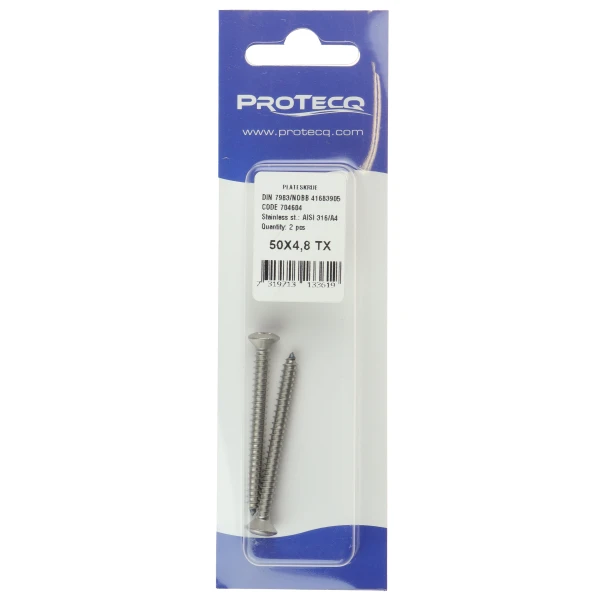 Plateskrue linse A4 50x4,8mm ( 2stk)