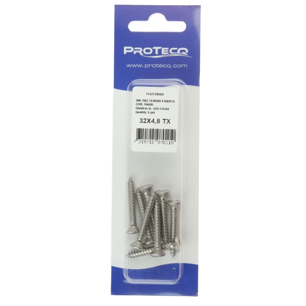 Plateskrue linse A4 32x4,8mm ( 8stk)