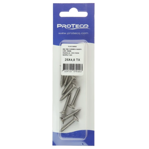 Plateskrue linse A4 25x4,8mm ( 8stk)