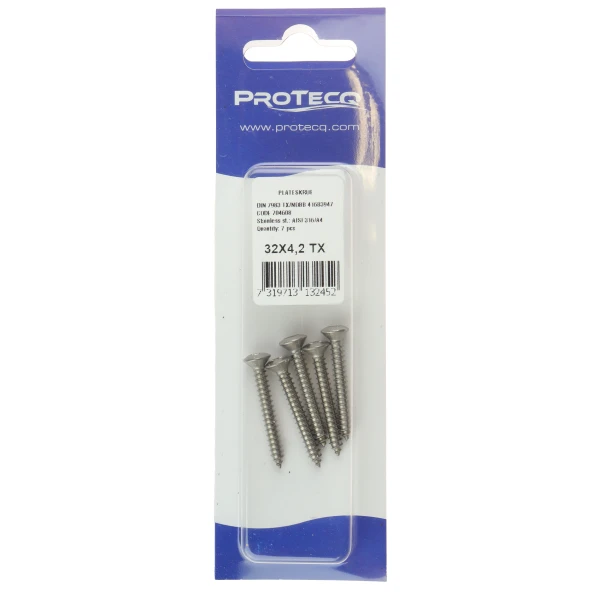 Plateskrue linse A4 32x4,2mm ( 7stk)