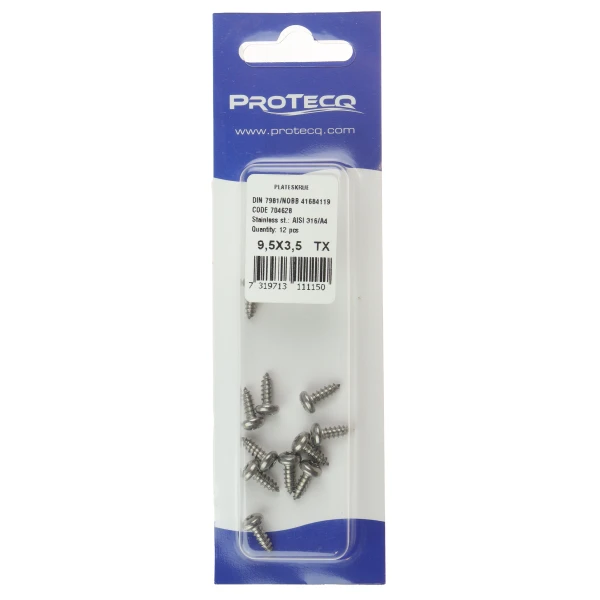 Plateskrue A4 9,5x3,5mm ( 12stk)