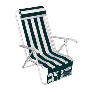 Strandstol Sort/Hvit