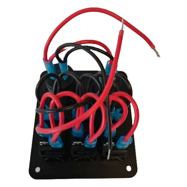 Bryterpanel m/voltmeter og USB uttak 3-veis - Bilde 2