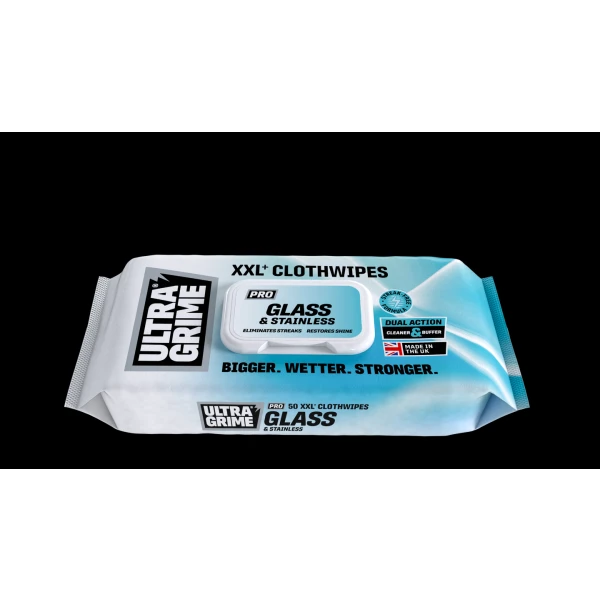Rengjøringskluter Glass&Stainless 50stk - UltraGrime Pro