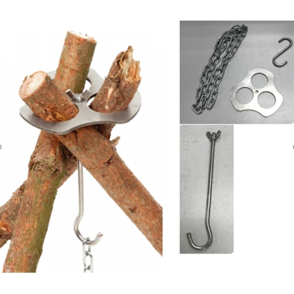 Bålrigg for turbruk - tripod ring m/opph - Lag din egen bålrigg