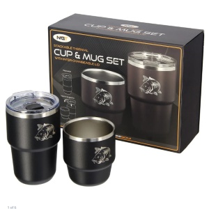 NGT Termokrus Gavesett 2 deler - 180ml + 240ml - lokk - Rustfritt stål