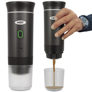 NGT Portable Espresso kaffebrygger - Oppladbar - Kapsel og Filterkaffe